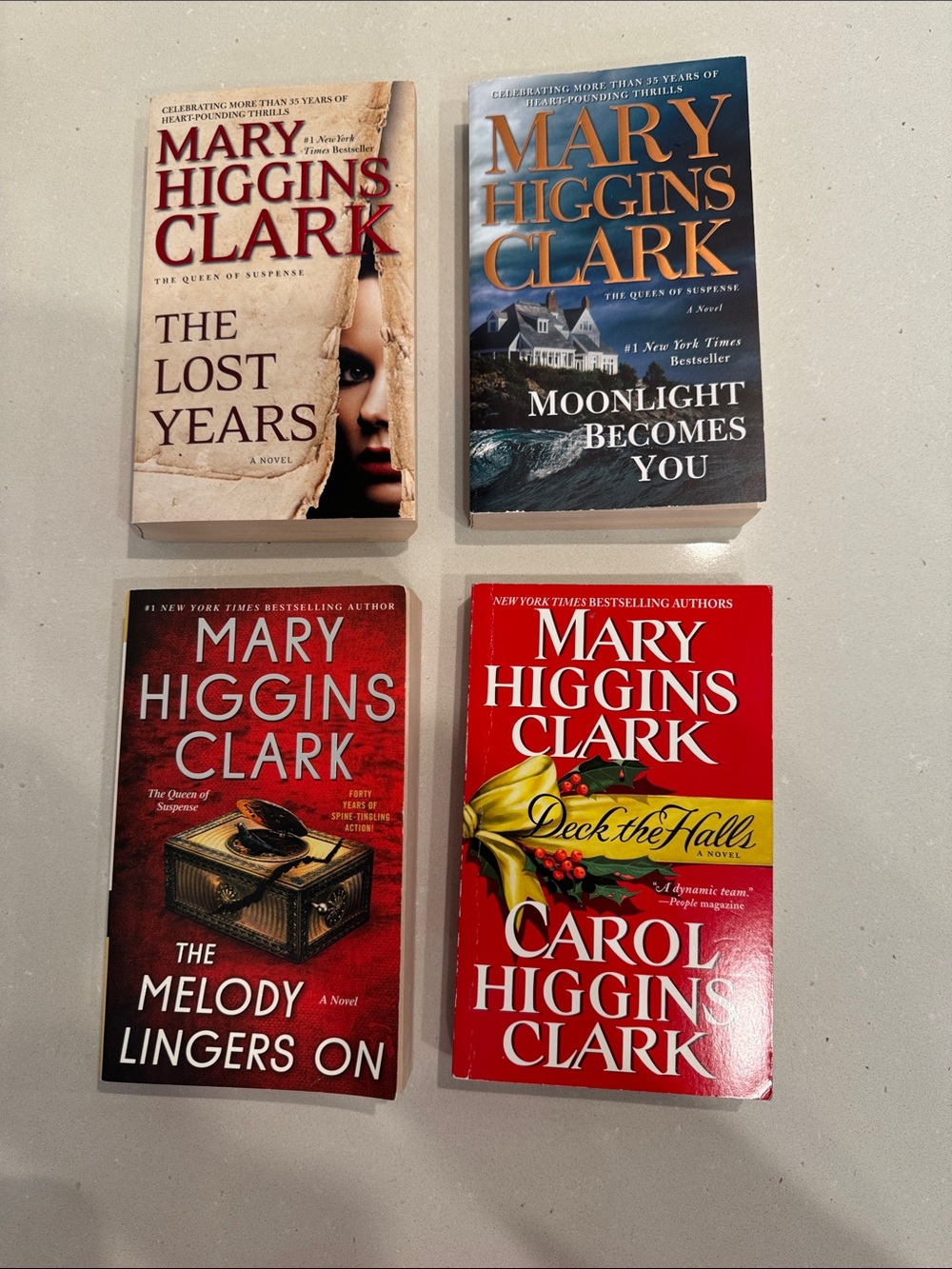Mary Higgins Clark Paperback Novels - Set of 4